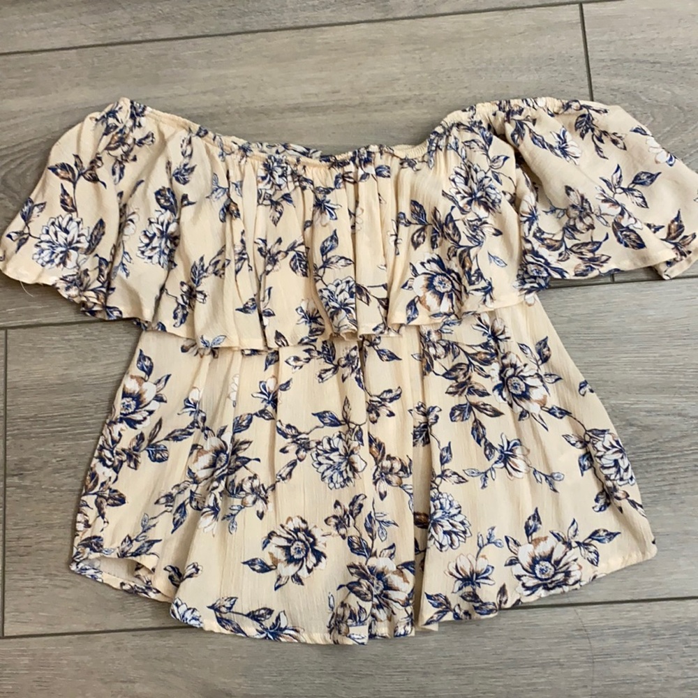 Floral off the shoulder top